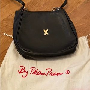 Paloma Picasso Black leather crossbody bag